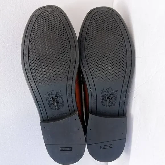 Cole Haan “GRAND OS” Pinch Maine Classic Penny Loafers Size 13 Brown Leather$325 - Picture 7 of 8